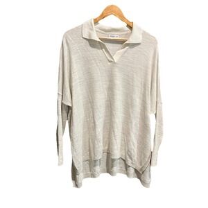 Mersea Catalina White Collared Long Sleeve Women's Sweater Size‎ OS